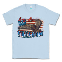 Dusty Blue Long live freedom 4th of july Classic Tee - CowGirlArtShop