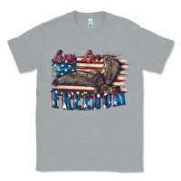 Heather Grey Long live freedom 4th of july Classic Tee - CowGirlArtShop