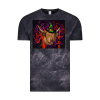 Cloud Black halloween glitter highland cow tumbler Vintage Tee - RanaPortraitStore