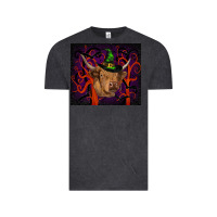 Vintage Black halloween glitter highland cow tumbler Vintage Tee - RanaPortraitStore
