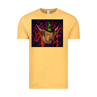 Vintage Mustard halloween glitter highland cow tumbler Vintage Tee - RanaPortraitStore