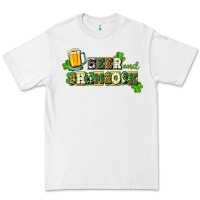 White Beer and shamrock Premium Tee - CowGirlArtShop