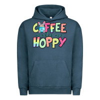 Pigment Midnight Navy coffee makes me hoppy easter Urban Hoodie - Jasminsmagicworld