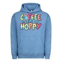 Pigment Pebble Blue coffee makes me hoppy easter Urban Hoodie - Jasminsmagicworld