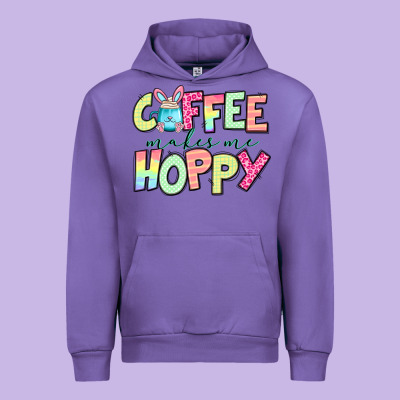 Coffee Makes Me Hoppy Easter Urban Hoodie Designed By Jasminsmagicworld