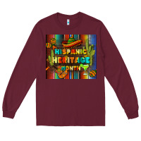 Burgundy hispanic heritage month tumbler Long Sleeve Tee - BundleAndBundleShop