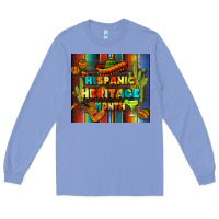Colony Blue hispanic heritage month tumbler Long Sleeve Tee - BundleAndBundleShop