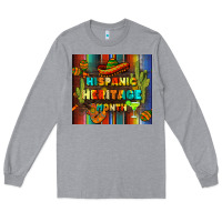 Heather Grey hispanic heritage month tumbler Long Sleeve Tee - BundleAndBundleShop