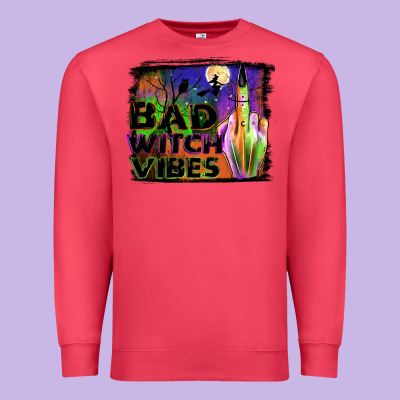 Bad Witch Vibes Premium Sweatshirt Designed By Jahusdesignshop