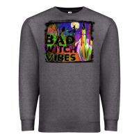 Charcoal Heather bad witch vibes Premium Sweatshirt - JahusDesignShop