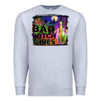 Heather Grey bad witch vibes Premium Sweatshirt - JahusDesignShop