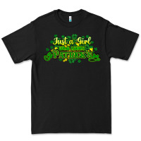 Black Just a girl who loves St. Patrick's Day Premium Tee - HowdyJamesFarm