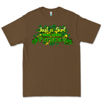Cacao Just a girl who loves St. Patrick's Day Premium Tee - HowdyJamesFarm