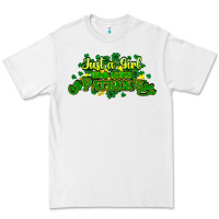 White Just a girl who loves St. Patrick's Day Premium Tee - HowdyJamesFarm
