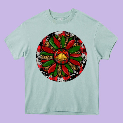 Sunflower Christmas Heavy Core Tee Designed By Ranaportraitstore