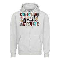 Dove Grey christmas spirit activate Zipper Hoodie - JahusDesignShop