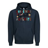 Navy christmas spirit activate Zipper Hoodie - JahusDesignShop