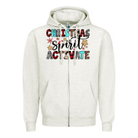 Christmas Spirit Activate Zipper Hoodie | Teevron