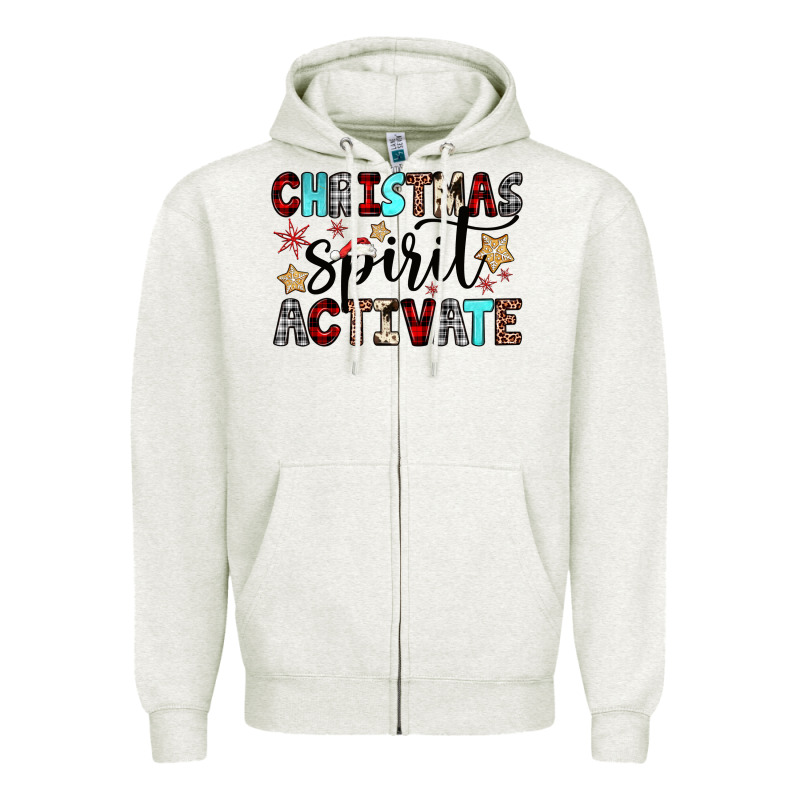 Christmas Spirit Activate Zipper Hoodie by JahusDesignShop | Teevron