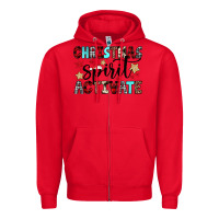 Red christmas spirit activate Zipper Hoodie - JahusDesignShop