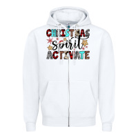White christmas spirit activate Zipper Hoodie - JahusDesignShop