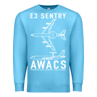 Ocean Blue e 3 sentry awacs plane gift Premium Sweatshirt - DesigneFamous