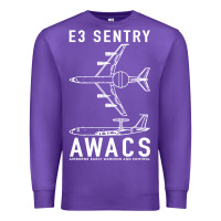 Purple e 3 sentry awacs plane gift Premium Sweatshirt - DesigneFamous