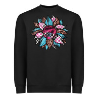 Black race leopard sunflower Heavyweight Sweatshirt - JahusDesignShop