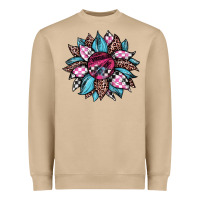 Mushroom race leopard sunflower Heavyweight Sweatshirt - JahusDesignShop