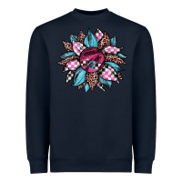 Navy race leopard sunflower Heavyweight Sweatshirt - JahusDesignShop