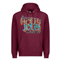 Burgundy have a holly jolly christmas Premium Hoodie - CowhideDigitalArt