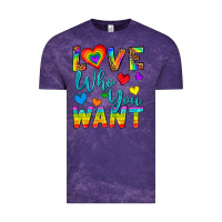 Cloud Purple Western Love Who You Want Vintage Tee - BundleAndBundleShop