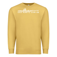 Antique Gold uss nimitz navy supercarrier aircraft carrier gift Premium Sweatshirt - DesigneFamous