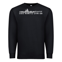 Black uss nimitz navy supercarrier aircraft carrier gift Premium Sweatshirt - DesigneFamous