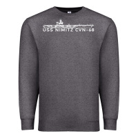 Charcoal Heather uss nimitz navy supercarrier aircraft carrier gift Premium Sweatshirt - DesigneFamous