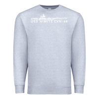 Heather Grey uss nimitz navy supercarrier aircraft carrier gift Premium Sweatshirt - DesigneFamous