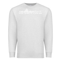 Oatmeal Heather uss nimitz navy supercarrier aircraft carrier gift Premium Sweatshirt - DesigneFamous