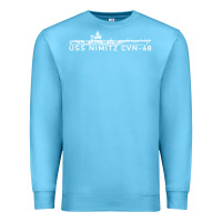 Ocean Blue uss nimitz navy supercarrier aircraft carrier gift Premium Sweatshirt - DesigneFamous