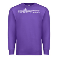 Purple uss nimitz navy supercarrier aircraft carrier gift Premium Sweatshirt - DesigneFamous
