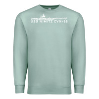 Seafoam uss nimitz navy supercarrier aircraft carrier gift Premium Sweatshirt - DesigneFamous