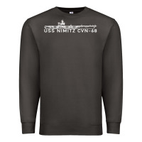 Smoke uss nimitz navy supercarrier aircraft carrier gift Premium Sweatshirt - DesigneFamous
