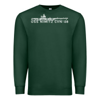 Sports Green uss nimitz navy supercarrier aircraft carrier gift Premium Sweatshirt - DesigneFamous