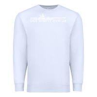 White uss nimitz navy supercarrier aircraft carrier gift Premium Sweatshirt - DesigneFamous