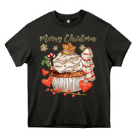 Asphalt merry christmas cupcake Heavy Core Tee - CowGirlArtShop