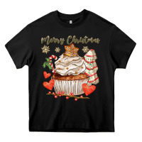 Black merry christmas cupcake Heavy Core Tee - CowGirlArtShop