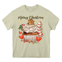 Mossy merry christmas cupcake Heavy Core Tee - CowGirlArtShop