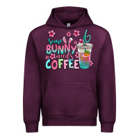 Mauve Wine some bunny needs coffee easter Urban Hoodie - Jasminsmagicworld