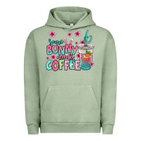 Pigment Oil Green some bunny needs coffee easter Urban Hoodie - Jasminsmagicworld