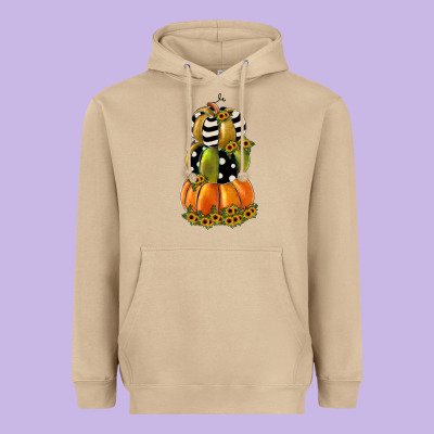 Pumpkin Polka Dot, Sunflower Heavyweight Hoodie Designed By Jahusdesignshop