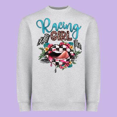 Racing Girl Heavyweight Sweatshirt Designed By Jahusdesignshop